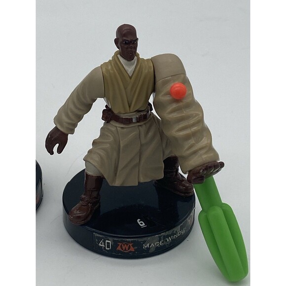 Star Wars Attacktix Luke Skywalker & Mace Windu Battle Masters Game 2005 Hasbro - Picture 3 of 9